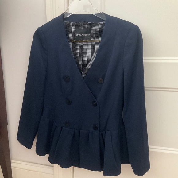 Emporio Armani navy wool jacket - Picture 1 of 3